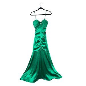 Hailey Logan Emerald Green Ruched Mermaid Dress